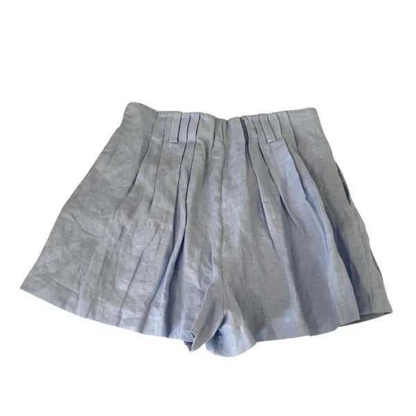 100% Linen NWT Light Baby Blue Shorts Women's Size Medium 32 inch Waist - Image 4