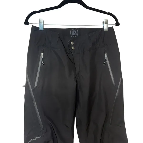Patagonia Gore-Tex Snow Pants Powder‎ Bowl Black Ski Snowboard Shell RECCO XS - Image 4