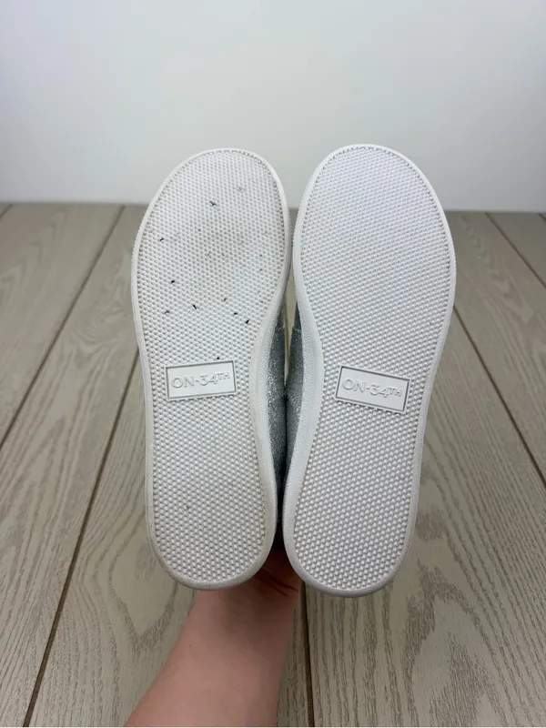 On 34th Women's Marinaa Low-Top Sneakers 7.5M Silver Crinkle Smooth $79.50 - Image 8