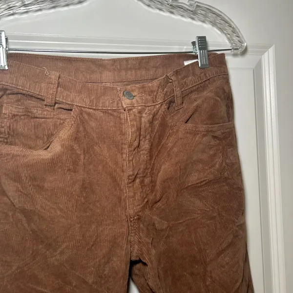 J. Galt Brandy Melville Brown Corduroy Straight Leg Pants Women Size S minimal - Image 2