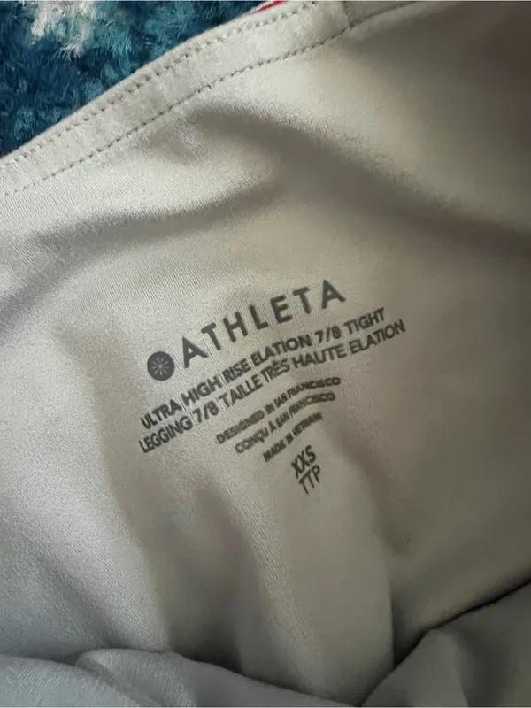 Athleta red striped leggings xxs - Image 7