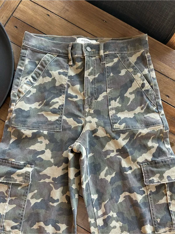 NWOT Hidden Jeans Camo Cargo Pants Green Brown 29 - Image 7