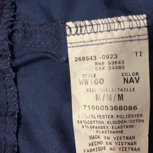 Unisex Navy Scrub Pants Gray Size M - Image 3