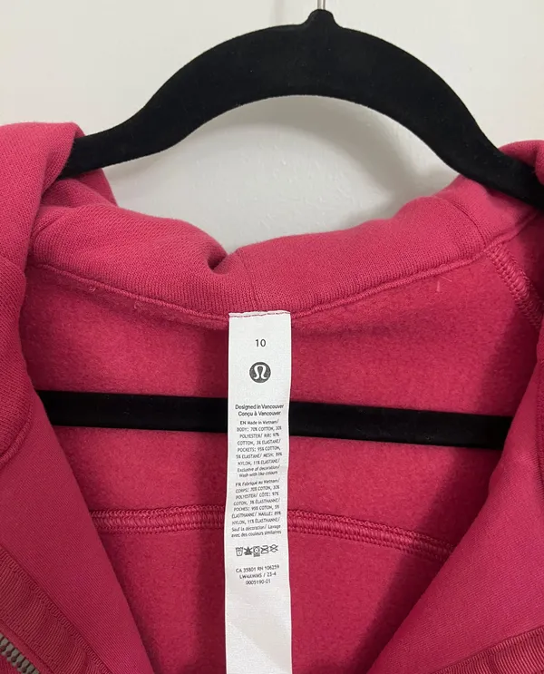 BNWT Scuba Full-Zip Hoodie Hot Pink Size 10 - Image 4