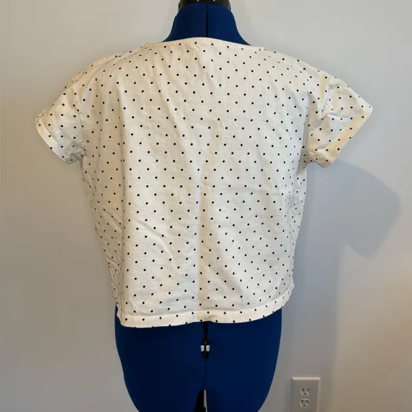 Madewell Cream Polka Dot Short Sleeve Tee - Image 4