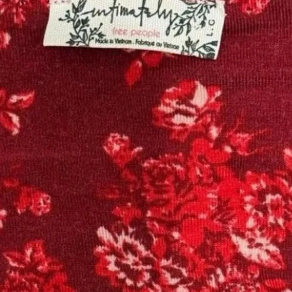 Free People Everything’s Rosy Red Long Sleeve Bodysuit Size L - Image 5