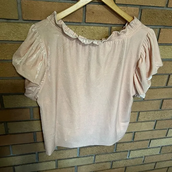 NWOT Free People Terese Top Pink Velvet Tassel Women’s Size Medium - Image 7