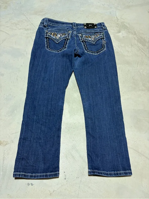 Miss me boyfriend capri jeans bejeweled pockets 28 - Image 7