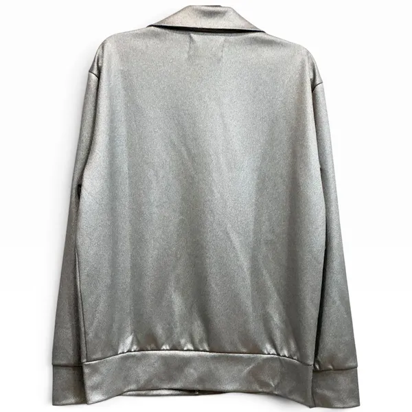 Golden Goose Star Logo Textured Metallic Track Jacket Size L Made Italy Rare - Image 2