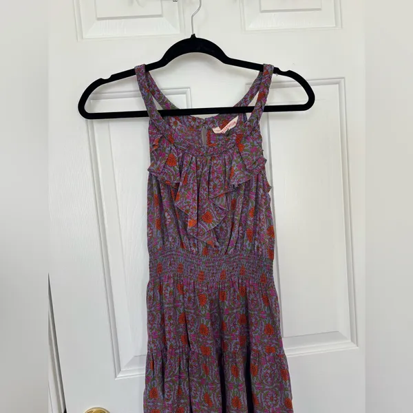 Womens Rebecca Taylor Pink Multicolor Floral Sleeveless Silk dress - Image 9