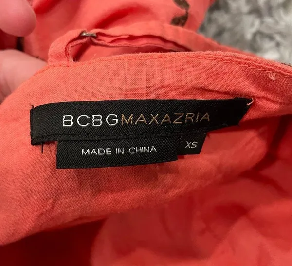BCBG MAXAZRIA Pink Brown Embroidered Dress XS AS IS - Image 7