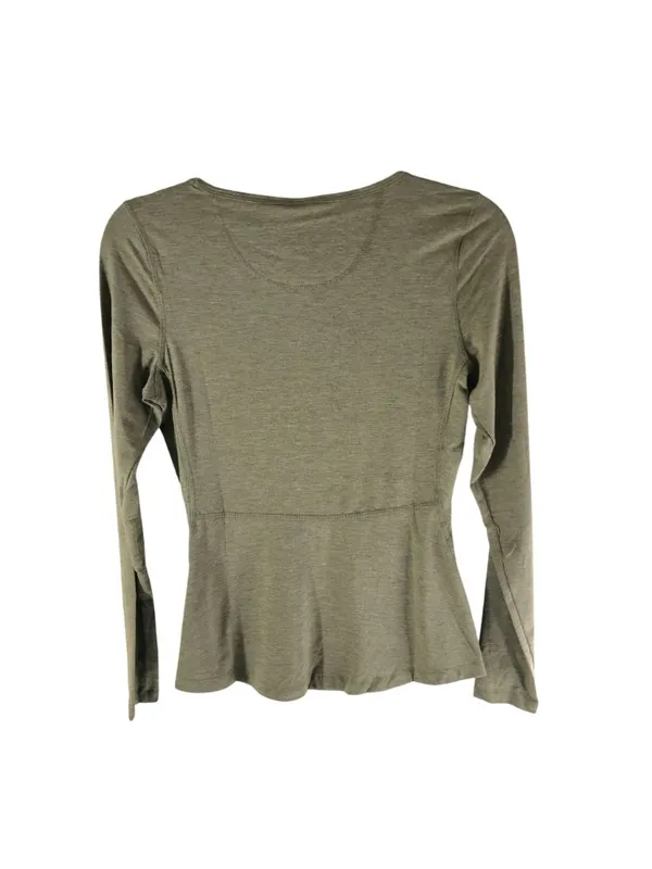 Universal Standard Mia Long Sleeve Easy Active Tee Olive Green 4XS US 00-0 - Image 2