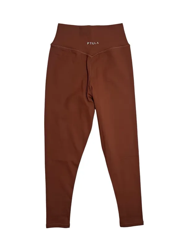 Ptula Sierra Leggings Sienna Rust Brown Buttery Soft High Waist Sz M - Image 3