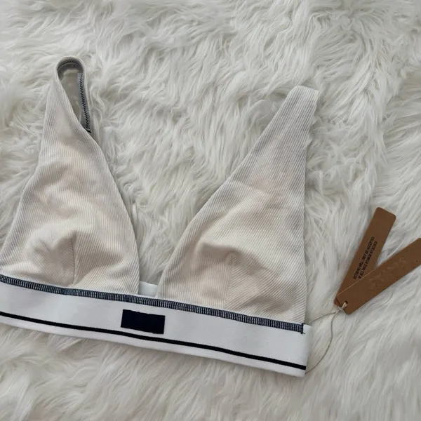 Skims Cotton Rib Plunge Bralette Marble Size XS - Image 3