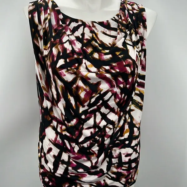 Worthington sleeveless abstract print top XL - Image 2