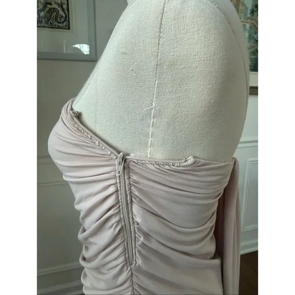 City Studio Nude Strapless Formal Gown Scarf Train XXS 1 - Image 7