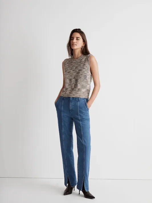 MADEWELL Space-Dyed Boulier Crewneck Sweater Classic Luxury Sleeveless Vest - Image 2