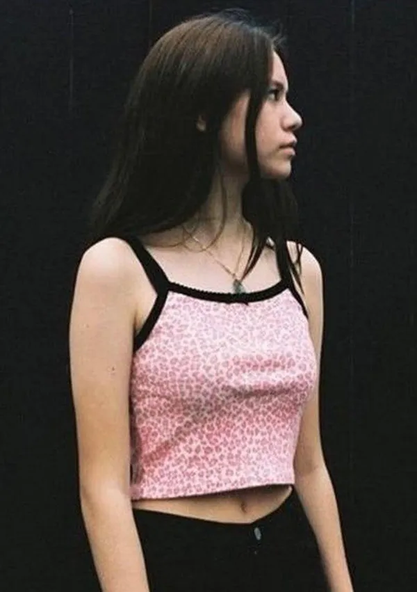Brandy Melville pink leopard print cami - Image 3