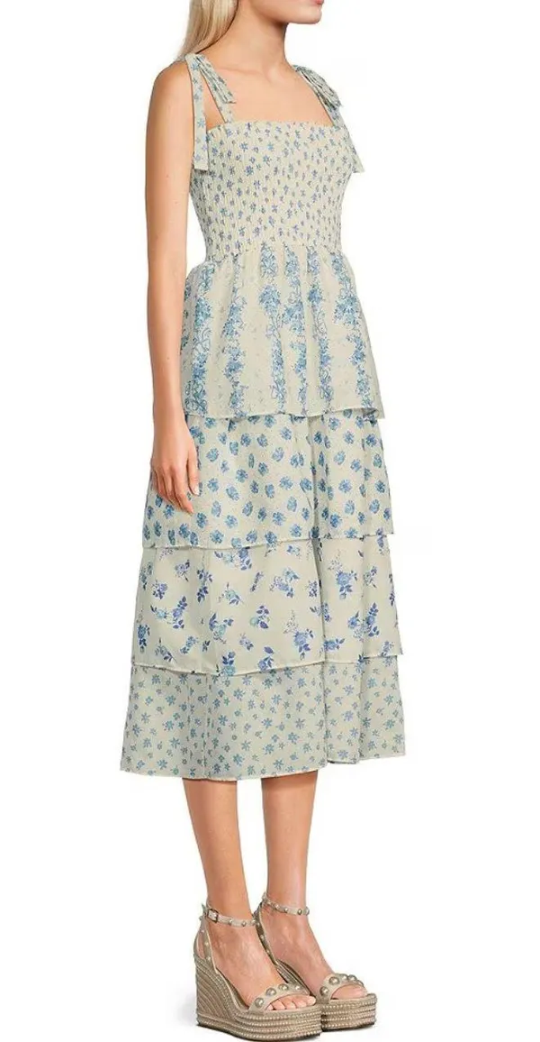Crystal Doll Floral Midi Dress - Image 3