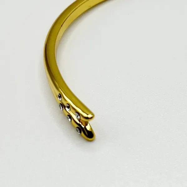 Michelle Campbell Gold Talon Open‎ Bangle Cuff with Rhinestones - Image 2
