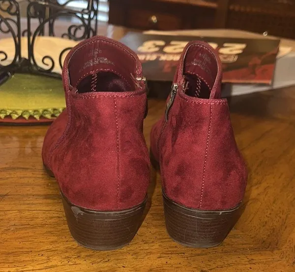 burgundy booties Size 7.5 - Image 3