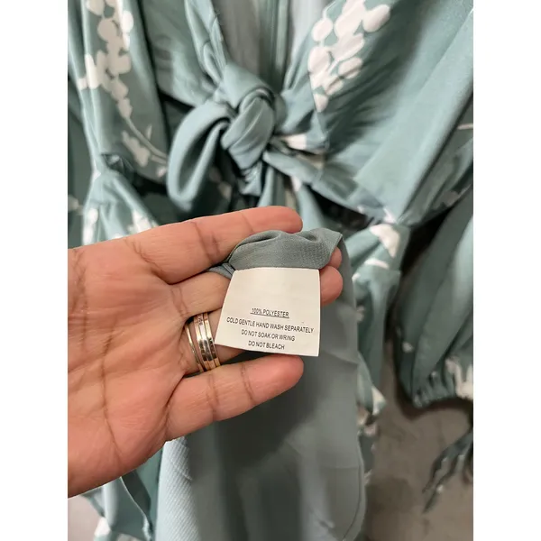 Saints +‎ Secrets Sage Green Floral Cutout Mini Dress Romantic Feminine Large - Image 4