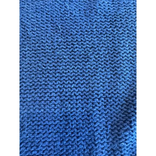 Vintage GAP Royal Blue Shaker Knit Sweater Button Neck Women’s size Medium 80s - Image 9