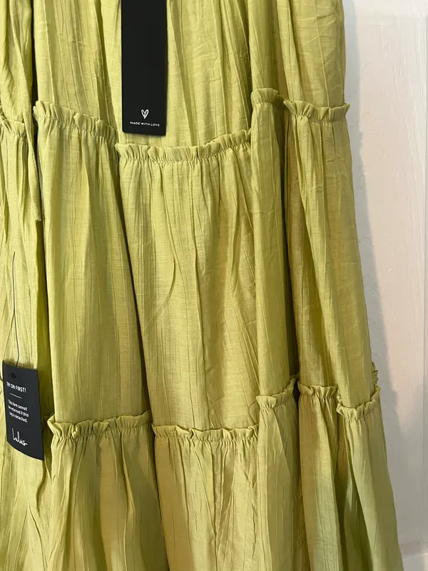 Lulus Love the Sunshine Lime Green Tie-Strap Tiered Babydoll Dress - Image 5