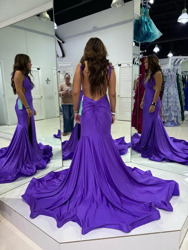 Prom Jovani Purple Dress - Image 4