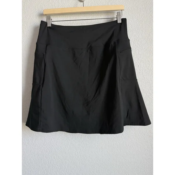 SANTINY Black Ruffled Golf Skort 19"Athletic Tennis Skirt Coquette Gorpcore L - Image 9