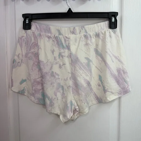 NEW Stars Above purple white pull on pocket‎ cotton stretch pajama shorts lounge - Image 4