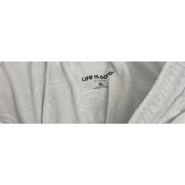 Life is Good Pajamas Blue Smiley Face Terry Cotton Drawstring Sleep Shorts XL - Image 4