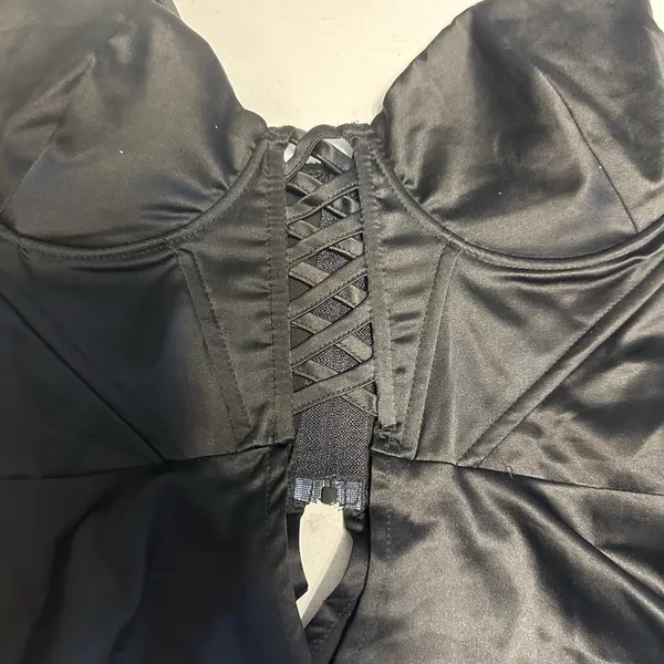 Windsor Black Lace-Up Bustier Top - Image 3