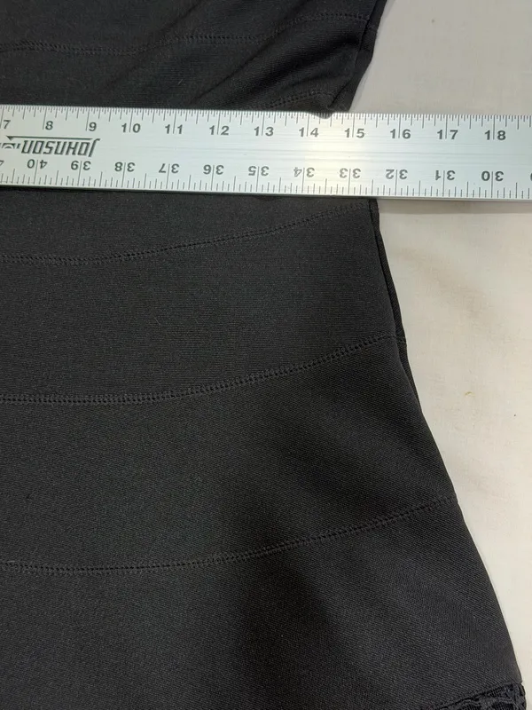 White House Black Market Mesh Inset Banded Fit-AndFlare Dress Black SZ 10 - Image 8