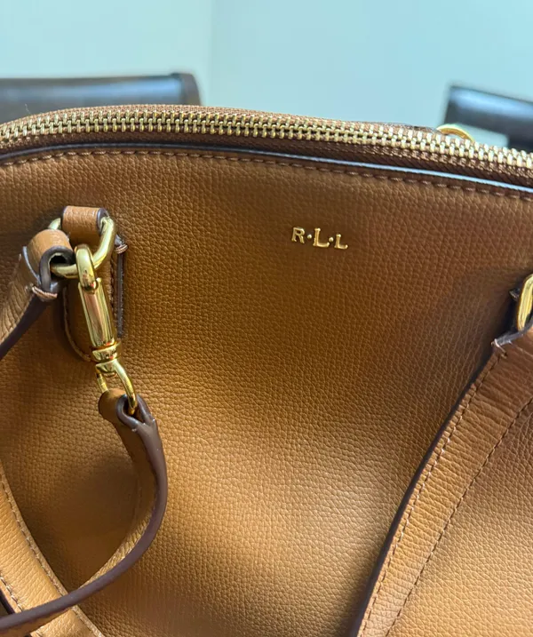 Ralph Lauren Brown Leather Satchel Bag with Shoulder Strap - Image 2