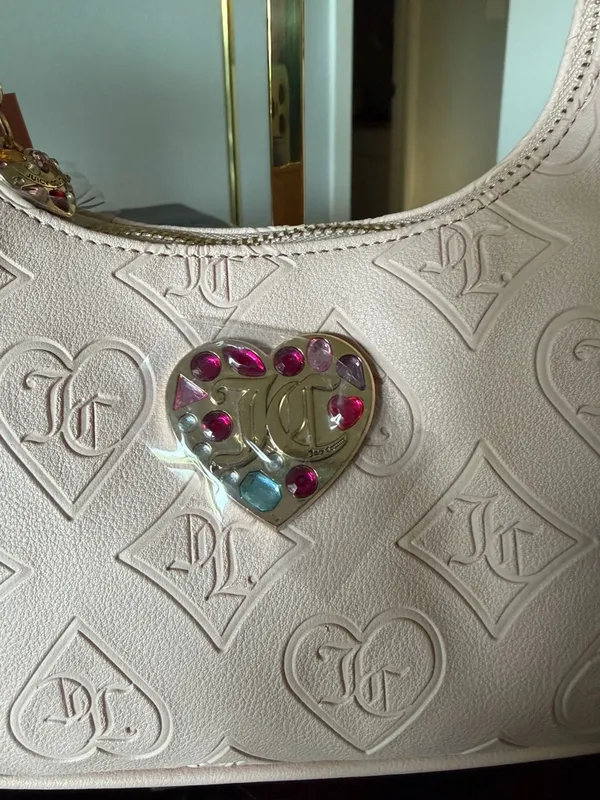 Juicy Couture Blush Pink Clay Glitzed out Hobo. Brand new w/ tags. Flawless - Image 2