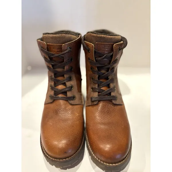 Bullboxer Carmen Combat Boots Booties Shoes Womens Size 8 Brown Leather Lace Up - Image 2