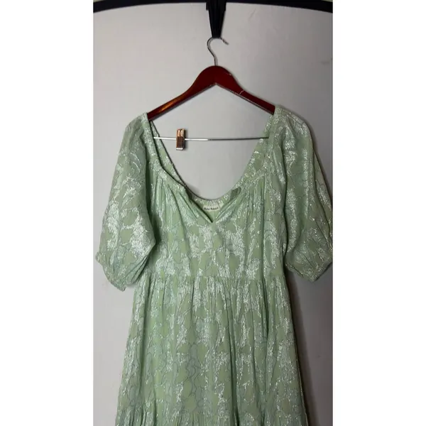 Roller Rabbit Sage Green Clermont Zara Maxi Dress sz L - Image 3