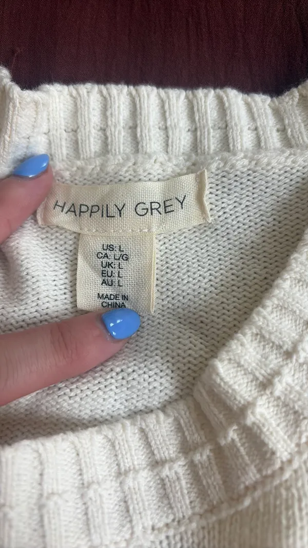 happily grey sweater Gray Size L - Image 2