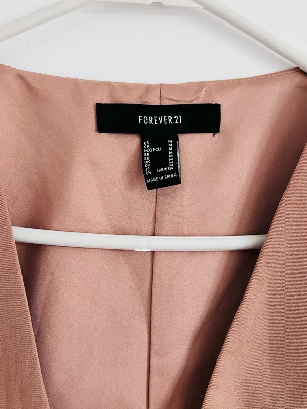 Forever 21 Dusty Rose Tailored Vest Y2K 2000s Coquette 90s Minimalist - Image 4