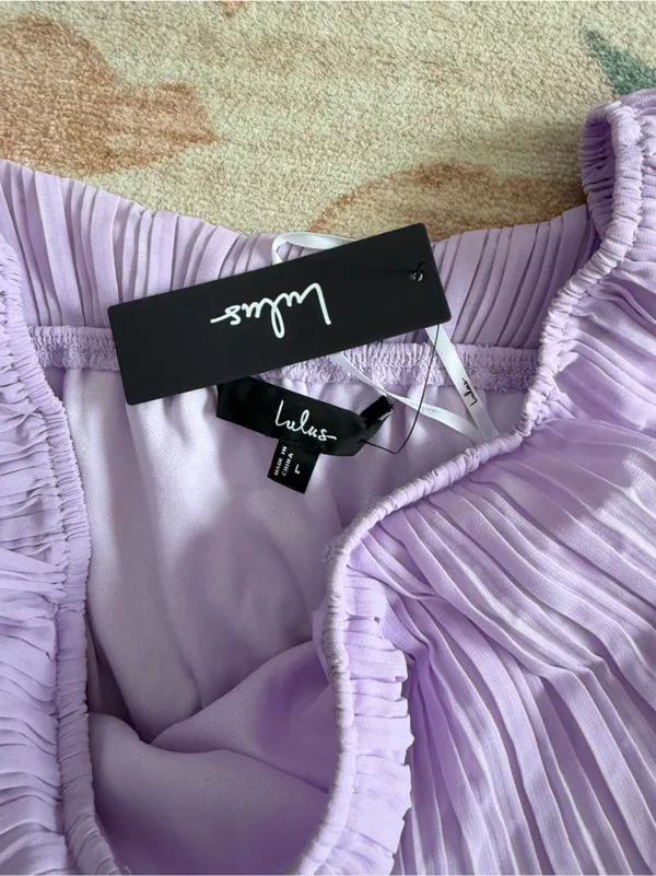 Lulu's Gala Ready Lavender Off-the-Shoulder Ruffle Midi Dress - Image 5