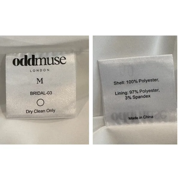 NWT Odd Muse Satin Straight Neck Mini Dress Size Medium White - Image 14