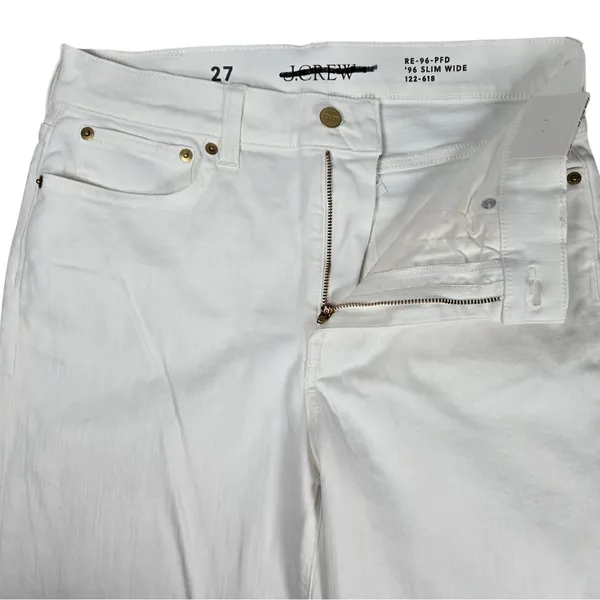 J. Crew Slim-wide‎ jean White Denim CH680 27 NWT - Image 3