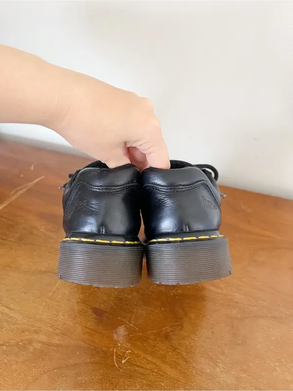 Dr Martens • vintage 8312 lace up oxford shoes platform black leather chunky - Image 9