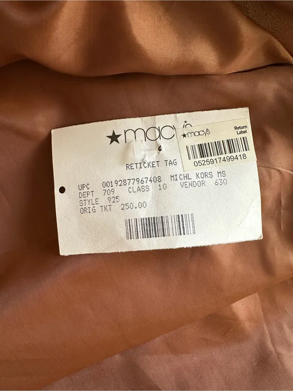Michael Kors Genuine Leather Moto Jacket – Camel – Women's Size M - Image 8
