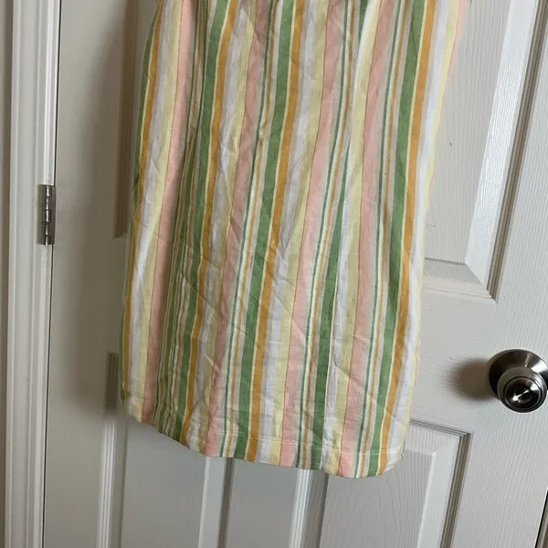 Forever 21 Striped Sleeveless Linen Blend Mini Dress – Size Large - Image 5