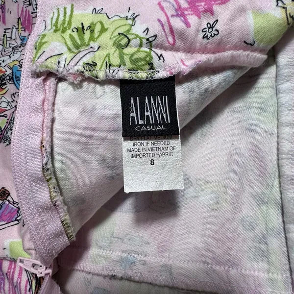 Dress Barn VTG Mini Skirt Skort Womens 8 Pink Unique Whimsical Golf Tennis 90s Y2K Artsy - Image 7