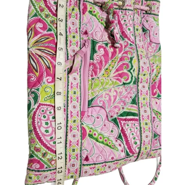Vera Bradley Drawstring Backpack Pinwheel Pink - Image 6