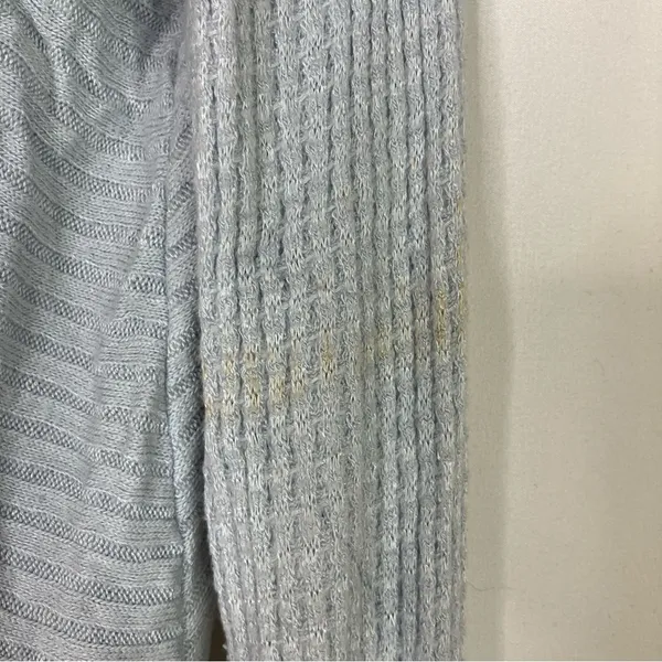 Free People Waffle Knit Thermal Long Sleeve Light Blue Rayon Blend Womens Small - Image 8