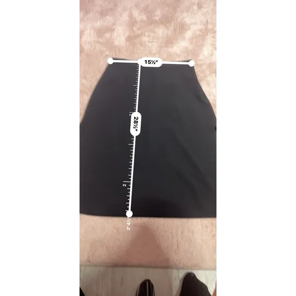 Abercrombie & Fitch Black Skirt‎ Womens Size LP A-Line Side Zip Cottage Bin11 - Image 11